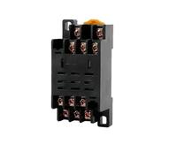 10 Uds relé intermedio Control en miniatura pequeño con enchufe Base bobina de cobre 24V 12V AC 110V 220V HH52P/53P/54P HH62P HH63P(12V(10PCS),HH63P Base)