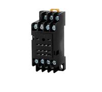 10 Uds relé intermedio Control en miniatura pequeño con enchufe Base bobina de cobre 24V 12V AC 110V 220V HH52P/53P/54P HH62P HH63P(12V(10PCS),HH54P Base)