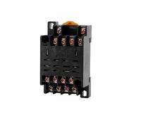 10 Uds relé intermedio Control en miniatura pequeño con enchufe Base bobina de cobre 24V 12V AC 110V 220V HH52P/53P/54P HH62P HH63P(24V(10PCS),HH64P Base)
