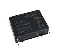 10 Uds relés HF46F-5 12 24-HS1 4 pines 5A/250VAC 5A/30VDC 5VDC 12VDC 24VDC(HF46F-5-HS1 5VDC)