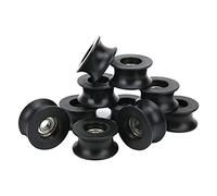 10 Uds rodamiento de rodillos ranura profunda en forma de U polea recubierta de nailon rueda de carril guía 608ZZ rodamiento de alta carga para motores de maquinaria