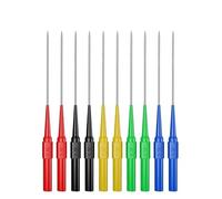10 Uds. Sonda de prueba de 1mm, aguja multímetro, Pin de sonda trasera de punción inoxidable, herramienta de inspección de toma de Banana de 4mm