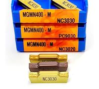 10 Uds Soporte De Ranurado Exterior Hoja Carburo Inserto Cortador Torno Herramienta Torneado Herramienta de Torno(MGMN400-M PC9030)