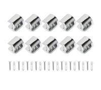 10 Uds. Soportes De Abrazadera Soporte Para Estante Vidrio Clip Vidrio Baño Clips Apretados Montaje Trasero Placas Estante
