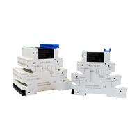 10 Uds SSR Relé De Estado Sólido Terminal De Carril DIN Módulo De Relé Delgado SSR-41FDD/DA CC A CA CC A CC 6A Con LED Sin Contacto(10PCS SSR-41FDA)