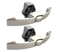 10 uds./tamaño del orificio 128 mm camping push lock RV marine car home gabinete cajón puerta cerradura botón cerradura muebles puerta cerradura hardware para Caravanas y Barcos(Nickel wire drawing)