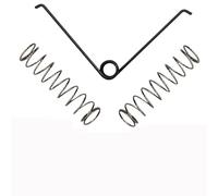 10 Uds tijeras de podar resortes de compresión tijeras de jardinería de acero inoxidable accesorios 2cm de altura(V-type White)