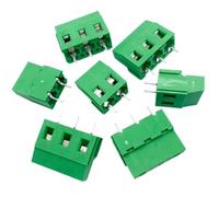 10 Uds tipo de terminal de tornillo KF128-2.54/3,5/3,81/5,0/5,08/7,5mm bloques de terminales de tornillo for cables 2 p3p cobre(KF128-7.5-3P)