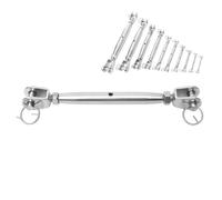 10 Uds tornillo cuerpo cerrado aparejo marino abrazadera de ajuste longitud tensor acero inoxidable 304 M5-M10 Hardware perno mandíbula para Vallas de Jardín y Soporte(M4)