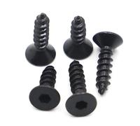 10 Uds. Tornillos autorroscantes de cabeza plana avellanada hexagonal de acero de grado 8,8 negro M4(20mm)