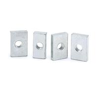 10 Uds tuerca cuadrada M3 M4 M5 M6 M8 tuercas rectangulares tuercas de bloque deslizantes delgadas accesorio de perfil de aluminio de acero al carbono Chapado en Zinc(M6x18x12x2.5)