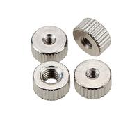 10 Uds. Tuercas de tornillos moleteadas niqueladas, tuercas redondas de mano M2 M2.5 M3 M4(20 PCS,M4)