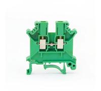 10 Uds. UK-3N bloque de terminales de carril Din conexión de tornillo Conductor Universal conector de bloque de tira de terminales eléctricos UK3N(Green)