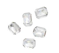 10 Uds Uñas Arte Clavo de corazón Rectangular Cristal Uñas Noble Joya Uñas Decoraciones de Arte para uñas acrílicas