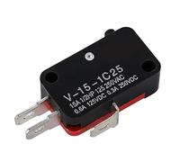 10 Uds V-15-1C25 interruptor de límite Micro 1NO 1NC 125V/250V 16A interruptor de botón for horno microondas y uso Arcade