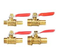 10 Uds válvula de bola de púas de latón 1/8 ''3/8'' 1/4 ''conector de rosca macho junta adaptador de acoplador de instalación de tuberías de cobre 8/10/12mm espiga for manguera(12mm Tube,10 PCS_1/2")