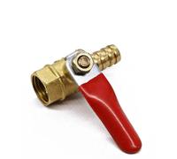 10 Uds válvula de bola púas latón 1/8 ''1/2'' 1/4 ''conector hilo femenino junta adaptador acoplador instalación tuberías cobre 6-12mm espiga for manguera(50 PCS-1/4)
