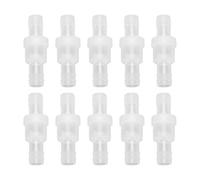 10 Uds Válvula de Retención de Plástico Unidireccional Válvula de Retención de Manguera Antirreflujo de Acuario Translúcido con Resorte para Accesorios de Tubería de Tanque de(12mm translucent)