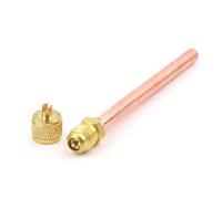 10 Uds válvulas de acceso de refrigeración for aire acondicionado piezas de llenado de tubo de cobre OD de 6mm