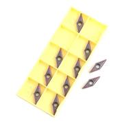 10 Uds VBMT110304 VBMT110308 VBMT160404 VBMT160408 LF6018 LF6118 Inserto De Carburo CNC Torno Cortador Metal Herramientas Torneado Herramienta de Torno(VBMT160404-MV LF6118)