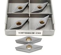 10 Uds VCMT160404 VCMT160408 IC907 IC908 Para Herramientas De Torno CNC Fresa Torneado Externo VCMT 160404 160408 SM Herramienta de Torno(VCMT160404-SM IC908)
