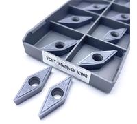 10 Uds VCMT160404 VCMT160408 Insertos De Carburo VCMT 160404 160408 SM IC907 IC908 Torno Torneado CNC Máquina Herramientas Corte Herramienta de Torno(VCMT160408 SM IC908)