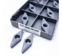 10 Uds VCMT160404 VCMT160408 Insertos De Carburo VCMT 160404 160408 SM IC907 IC908 Torno Torneado CNC Máquina Herramientas Corte Herramienta de Torno(VCMT160408 SM IC907)