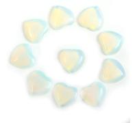 10 Unid/set Piedras De Cristales En Forma De Corazón Naturales Mini 2cm Adornos De Cuarzo Rosa 7 Chakras Piedras Preciosas De Energía Decoración Del Hogar,Ópalo,10 Piezas