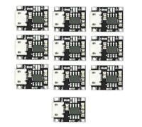 10 unidades 1A 18650 TypeC Micro Mini interfaz (Micro Black)