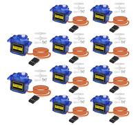10 unidades 9G Micro Servo Motor Kit para RC Robots Arm/Hand/Walking, Helicóptero, Avión, Coche Barco Control con Cable - Mini Servos Arduino Project