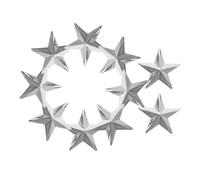 10 Unidades Almohadilla Antideslizante para Snowboard Púas Estrella | Autoadhesiva, Cinta de Doble Cara, Color Plata, Agarre Extra para Tabla y Patines sobre Hielo