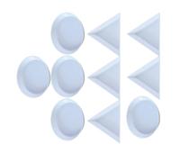 10 Unidades Bandeja de Pintura de Plástico PP para Arte y Manualidades, | Formas Triangular y Redonda, Limpieza Fácil, para Pigmentos, Tintas, Purpurina y Cuentas