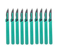 10 Unidades Bisturí N°23 Estéril - Hojas de Acero al Carbono Esterilizadas, Mangos de Plástico Desechables, Envase Individual - Ideal para Cirugía Menor, Belleza, Arte, Pedicura y Usos Domésticos