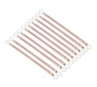 10 Unidades Cable Puente Puesta A Tierra Cobre Aislamiento PVC Transparente, Cable Unión Trenzado 2.5/4/6 Mm² Con Orificio M8 Para Puentes, Automoción Y Armarios Eléctricos(250mm,2.5mm2)