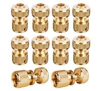 10 unidades de 1/2 pulgadas para manguera de jardín, conector rápido de latón, conector de manguera de 1/2 pulgadas, acoplamiento rápido de 1/2 pulgadas, acoplamiento rápido para manguera de jardín