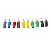 10 unidades de 4 mm conector banana abrazadera cobre ABS azul conexión roscada sin soldadura para laboratorio medidor cable de prueba eléctrico terminal de conexión industrial