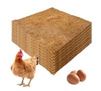 10 unidades de base para nido de pollo, 30 x 30 cm, para gallinero, alfombrilla de coco, reutilizable, accesorio para proteger gallinero y huevos