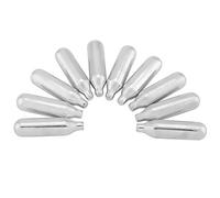 10 unidades de botellas de gas para máquina de agua con gas, cartuchos de CO2 de acero inoxidable para máquina de soda DIY, cápsulas compactas rellenables con pistola de soda para