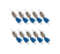 10 Unidades de Conector de Fibra Óptica Natalink ST Macho A LC Hembra UPC Simplex, Adaptador Acoplador para Medidor de Potencia Óptica FTTH OTDR