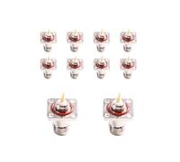 10 Unidades de Conectores Coaxiales RF Hembra TNC de Montaje en Panel de 4 Orificios con Copa de Soldadura Recta para el Mercado de Componentes