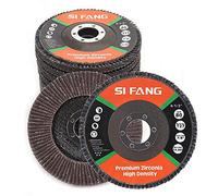 10 unidades de disco de solapa de óxido de aluminio calcinado de alta densidad de 4.5 pulgadas x 7/8 pulgadas, tamaño completo tipo 29 (grano 40-320)