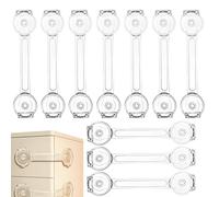 10 unidades de estilo corto seguro para niños cajones de gabinete (Largo blanco 1)