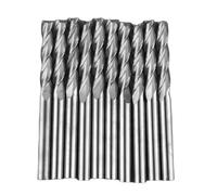 10 unidades de fresa de extremo de una sola ranura de carburo de tungsteno, brocas para router CNC de 3,175 mm para madera, acrílico y PVC, cortador de fresado en espiral con vásta