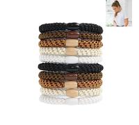 10 unidades de gomas para el pelo para mujer, trenzadas elásticas, modernas, de algodón, simples y multicolores, adecuadas para cabello grueso, sin lesiones en el cabello, sin cuero cabelludo (A)