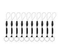 10 unidades de hebilla a granel, con nombre ajustable por USB, con cordones de cámara de nailon único, pequeño cordón para llaves, electrónico, desmontable, soporte de etiquetas de liberación rápida