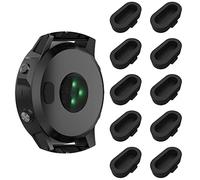 10 unidades de protección de puerto de carga para Fenix 7/7S/7X 5/5S/5X Plus/6S 6 6X, tapón antipolvo de silicona compatible con Garmin Venu 2/Vivoactive 3/4/Instinct 2/Forerunner 935/45S/245, negro