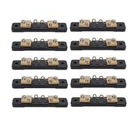 10 Unidades de Resistencia Shunt para amperímetro de CC, Shunt de medidor de Corriente de 75 mV para amperímetros analógicos y Digitales, Shunt de precisión de aleación de Cobre y (KHA)