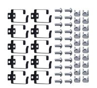 10 unidades de soportes para gestión de cables, armario de servidor de 4,4 x 6 x 5 cm, gestión de cables, kit de gestión de cables, accesorios para rack de servidores con 20 tornillos y 20 tuercas