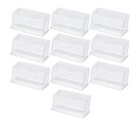 10 unidades de soportes transparentes para tarjetas de visita, caja de presentación duradera, caja de presentación para casa, accesorio de escritorio, soporte para tarjetas de visita transparente