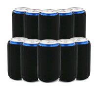 10 unidades de tapas de lata, latas de cerveza aisladas, cubiertas de manga, portavasos reutilizables plegables para el hogar, oficina, bar, cumpleaños, boda, fiesta, regalos